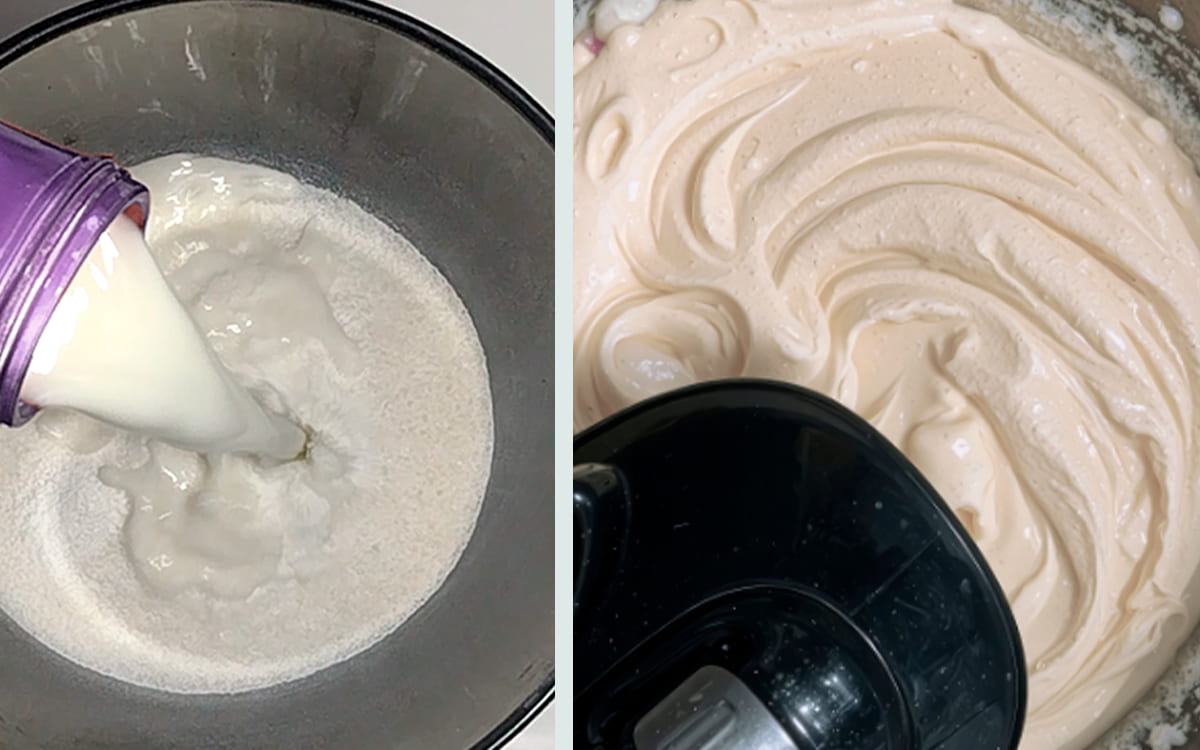 Step 3 how to make dirt cake – prepare the creamy pudding mixture