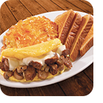 Omelet- Prime Rib Tips