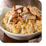 Asiago Tortelloni Alfredo with Grilled Chicken