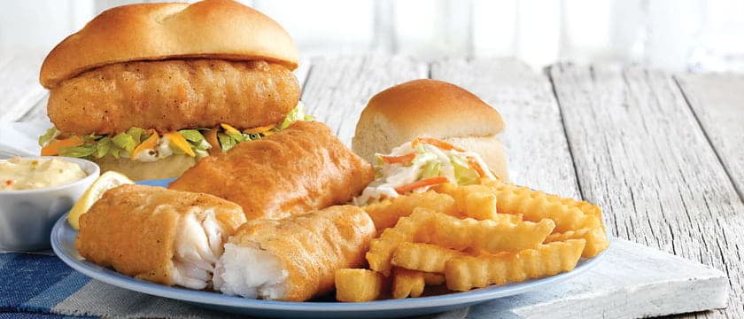 Enjoy a delicious 3-Piece Cod Dinner at Culver's - a plate of mouthwatering food awaits!