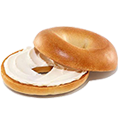Bagel with Cream Cheese Spread