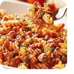Rotini Pasta with Meat Sauce