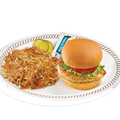 Chicken Sandwich Deluxe With Hashbrowns